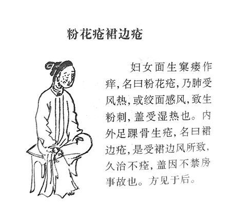 四,血风疮血风疮多发于膝盖以下,踝骨以上,初起形如小米,瘙痒难耐,搔