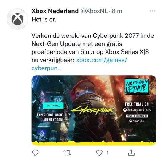 巫师|Xbox官推泄露：2077次世代版今晚推出、能免费试玩