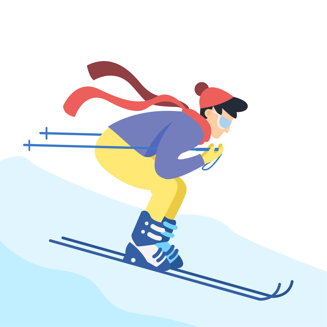 冬奥会滑雪卡通图片图片
