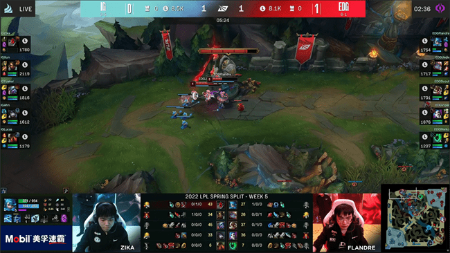 中路|LOL-LPL：Viper金克丝华丽操作带队翻盘，EDG面不改色2-0击败iG