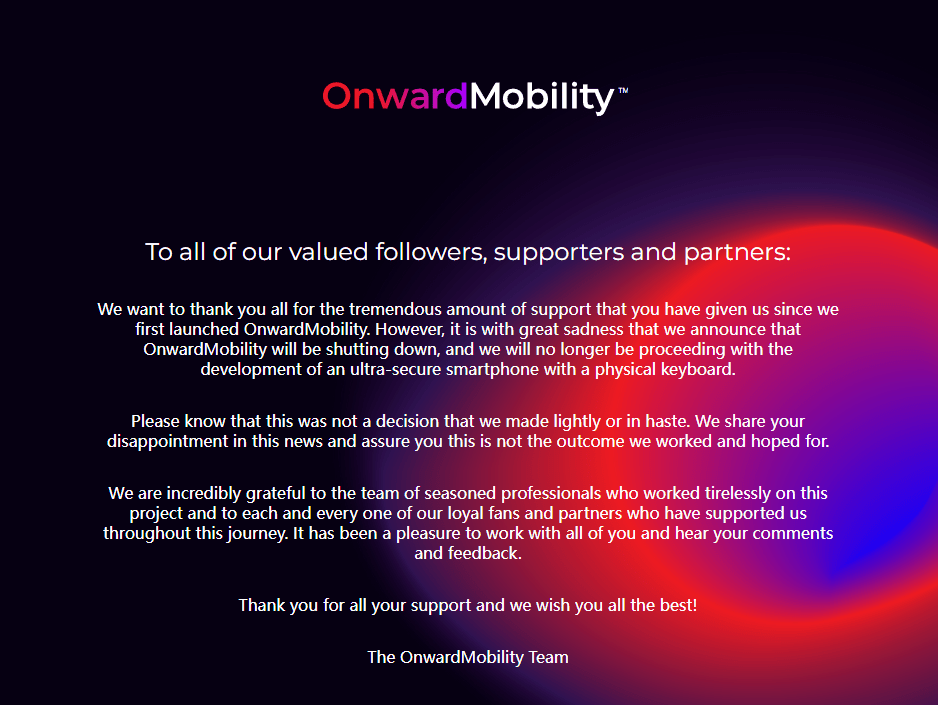 黑莓5G手机正式取消，开发已停止