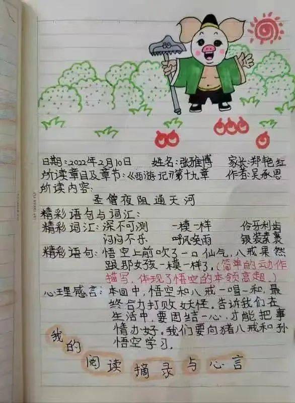 讀書打卡滴第三季天天讀書活動優秀讀書筆記展示來啦八