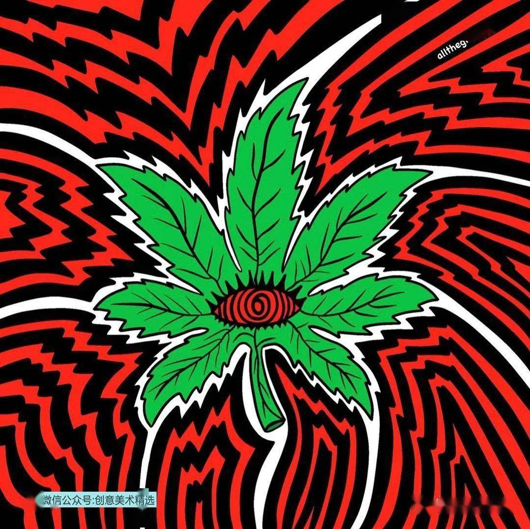 30张创意装饰画作品,丙烯与荧光马克笔融合,感受不一样的色彩世界!