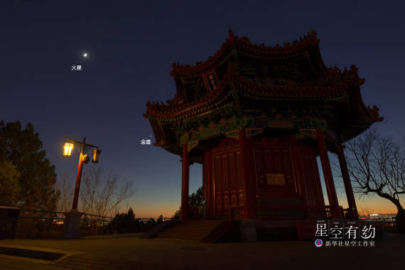 行星|星空有约|趣味一幕：金星、火星、月亮即将“同框”啦！