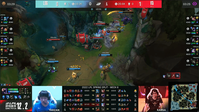 Photic|LOL-LPL：Photic金克丝远古龙魂豪取五杀，V5 2-0送给LNG三连败