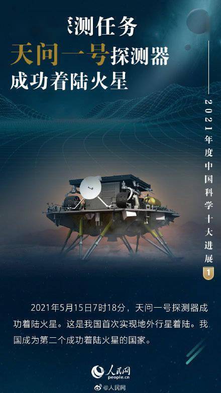 核心|2021年度中国科学十大进展揭晓：天问一号、中国空间站等入选