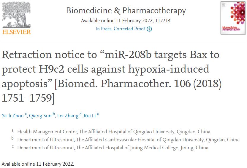 2022年2月11日,biomedicine & pharmacotherapy(if=6.