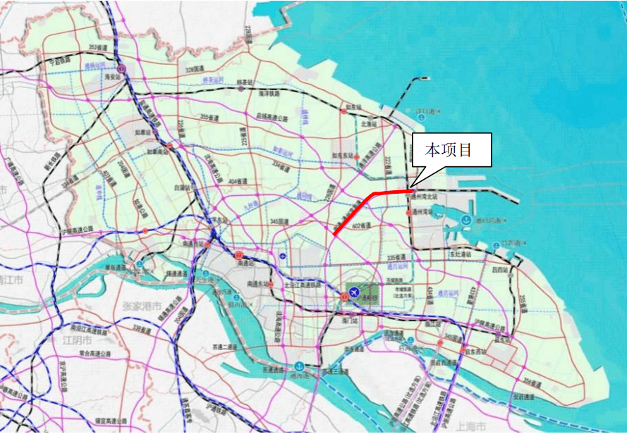 通常高速通州灣至通州段是《江蘇省高速公路網規劃(2017-2035 年)》中