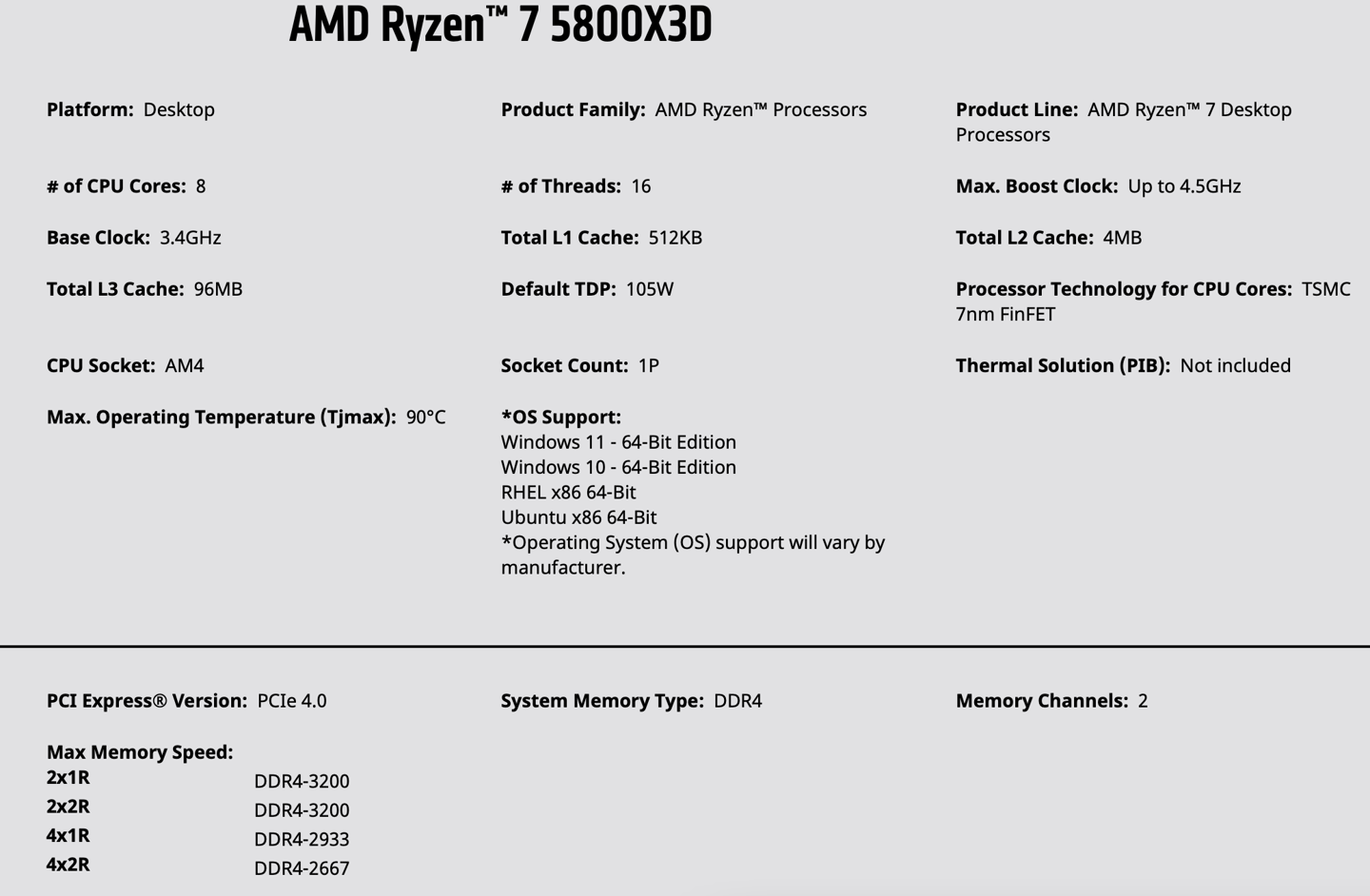 V-Cache|消息称 AMD R7 5800X3D 超大缓存处理器现已出货，月底上市