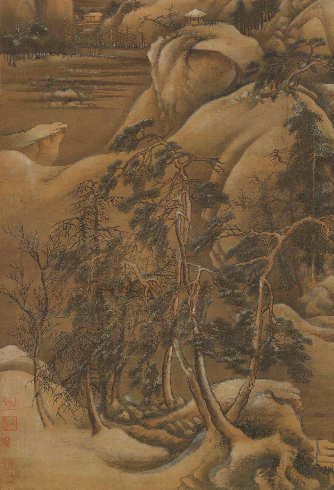 赏画|许道宁《关山密雪图》_大山_版权_雪景