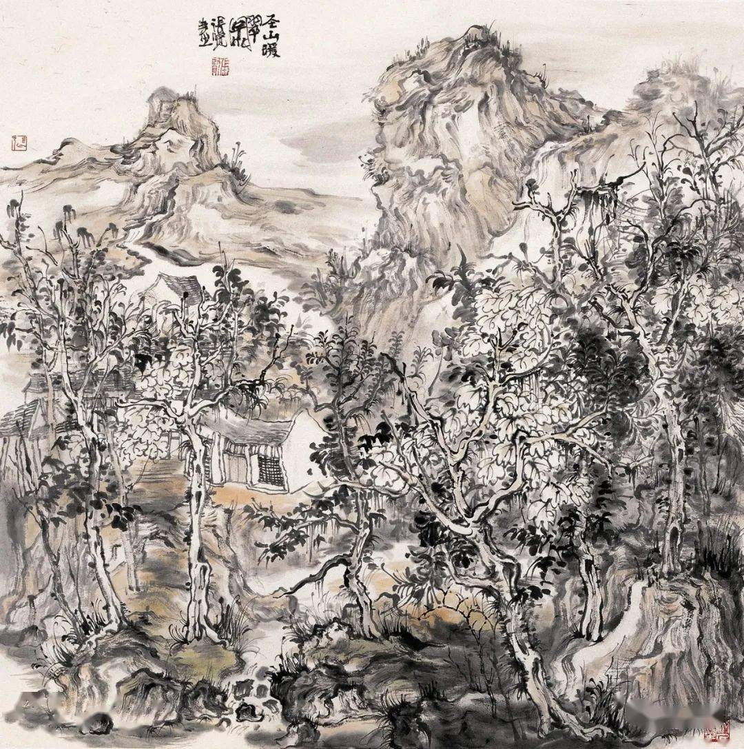 【5a迎春】张贤中国画微展_作品_桂林市_山水画