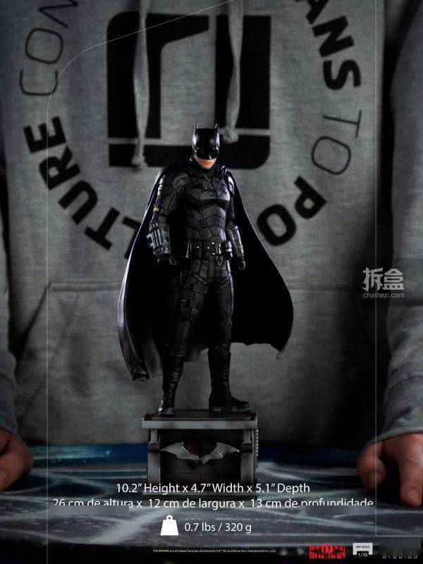 TheIron Studios：1/10比例 2022版《The Batman/新蝙蝠侠》- 蝙蝠侠 雕像