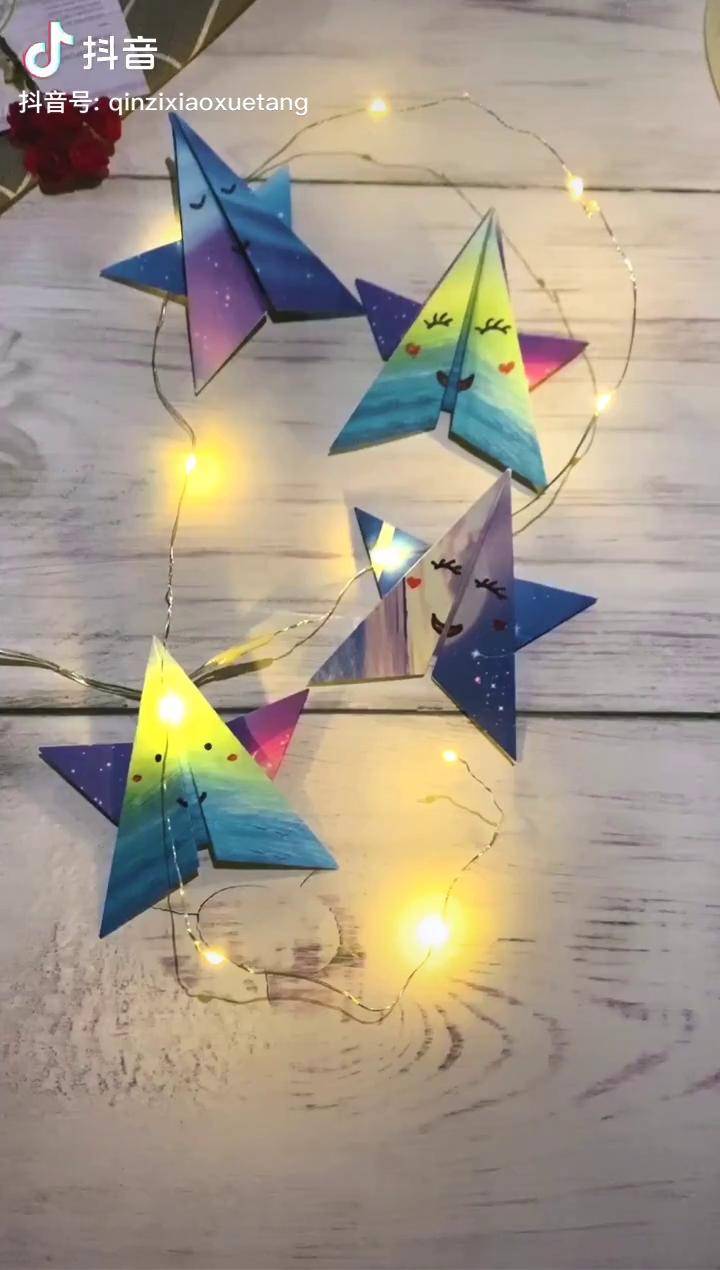 一闪一闪亮晶晶满天都是小星星手工折纸创意手工萌知计划星星幼儿园