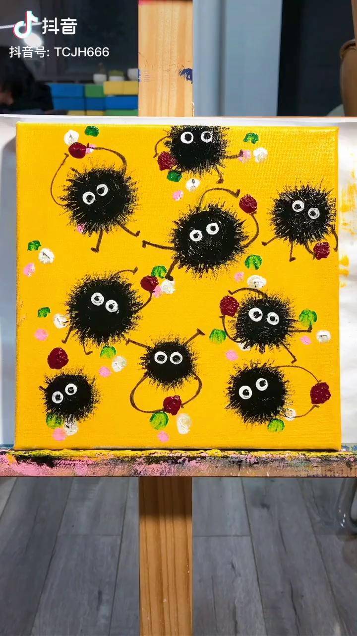 手工 色彩 小煤球 灰尘精灵_煤灰_魔法_手工