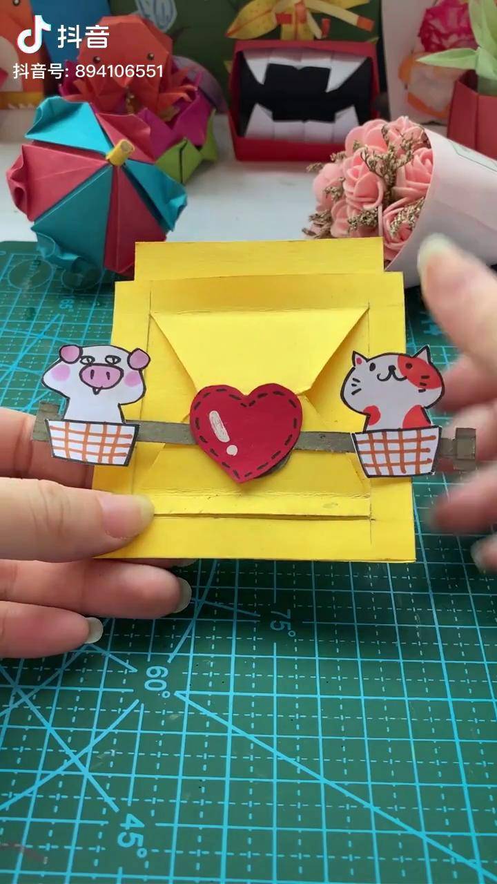 手工diy《跷跷板卡片》,好看又好玩的创意小卡片,制作一张送给你最好