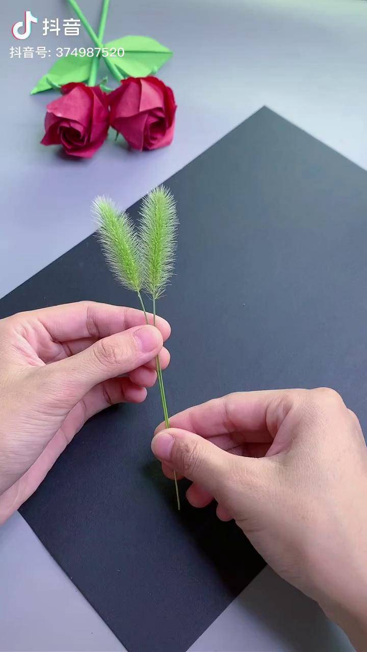 用狗尾巴草編小兔子創意手工手工diy愛手工愛生活