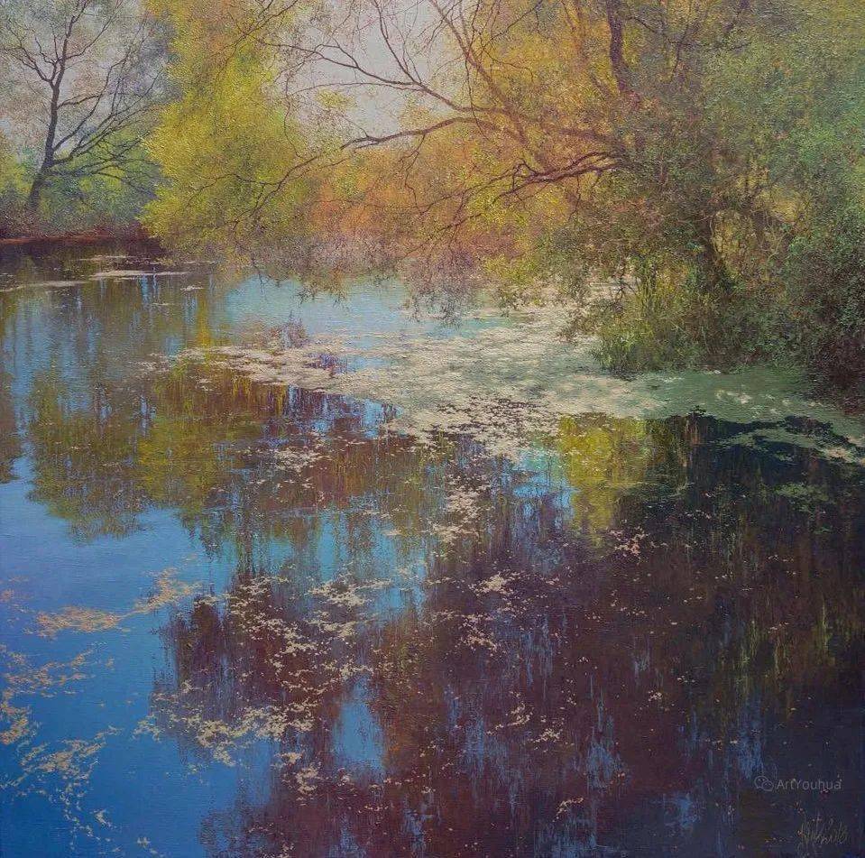 细腻优美的风景油画乌克兰画家尤里克拉普作品
