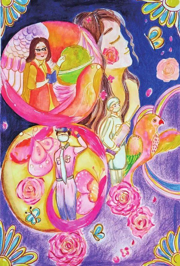 致敬了不起的“她”！看小画师如何描绘最美节日祝福