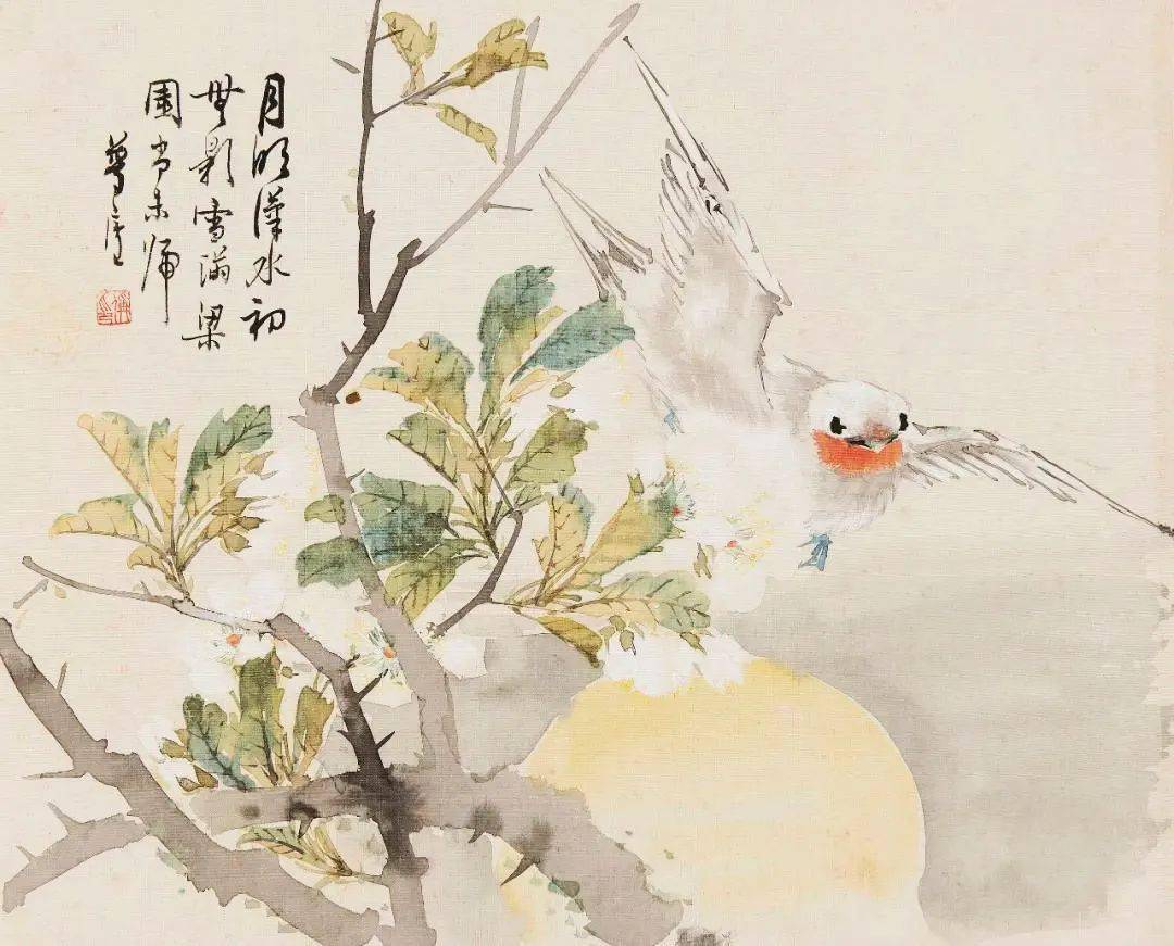 这没骨花鸟,生动传神_画风_朱偁_任伯年