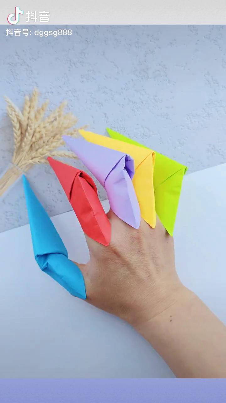 小时候经常折的超级炫酷的手指魔爪折纸折纸玩具创意手工手工折纸动手