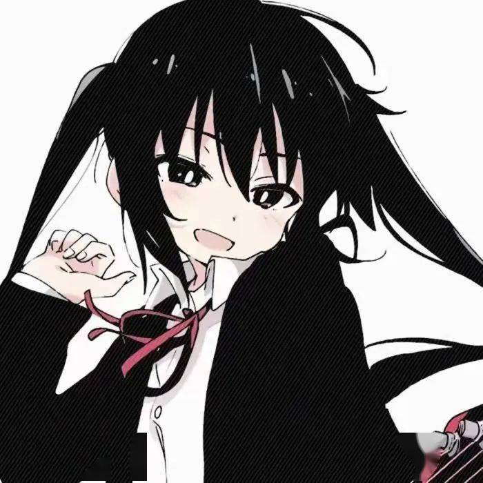 黑白女生头像动漫女头像