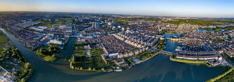 空中看戴南风景美如画