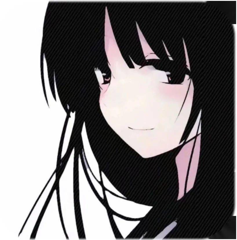 黑白女生头像动漫女头像