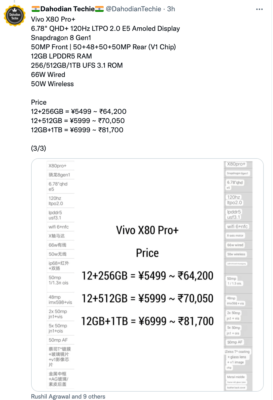 新机|K50Pro官宣 天玑9000/2K直屏120W快充5000mAh | 80W？蓝厂获认证