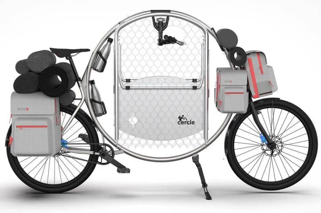 两个轮子的房车自行车秒变露营神器