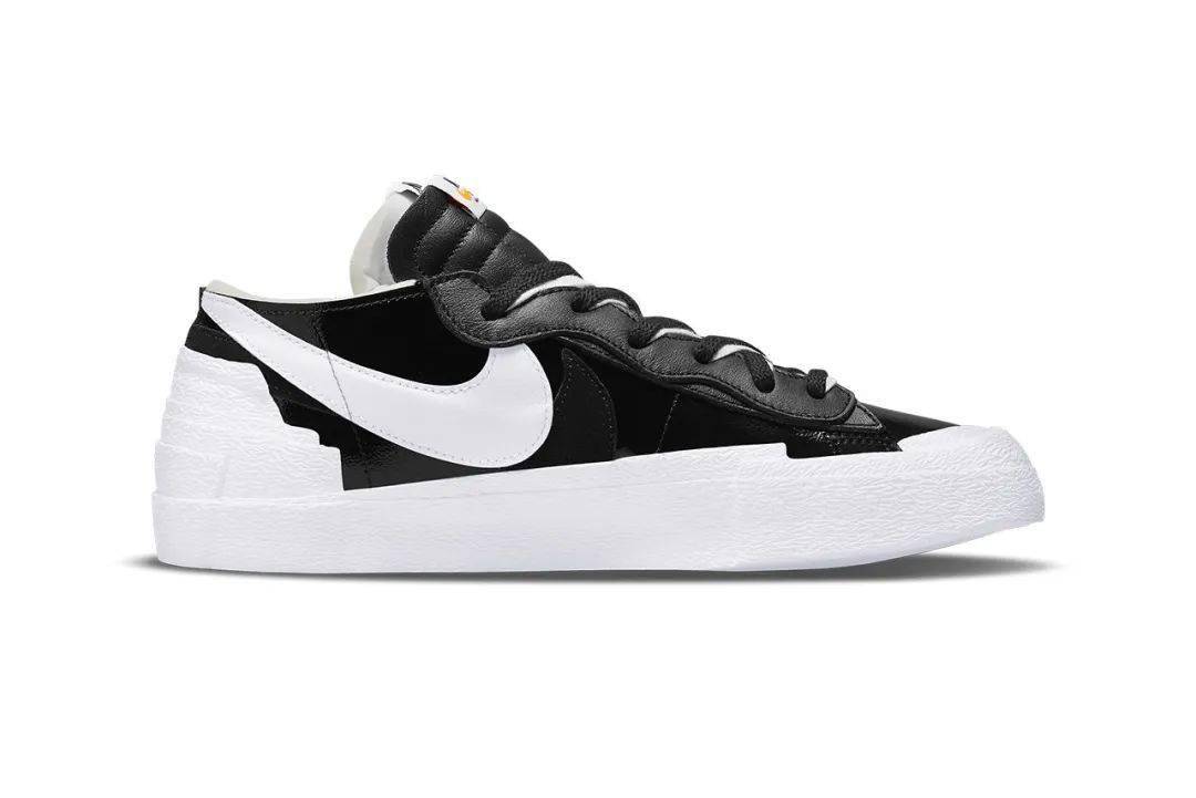 近赏 sacai x nike blazer low 最新黑白漆皮鞋款官方图辑 | hb daily