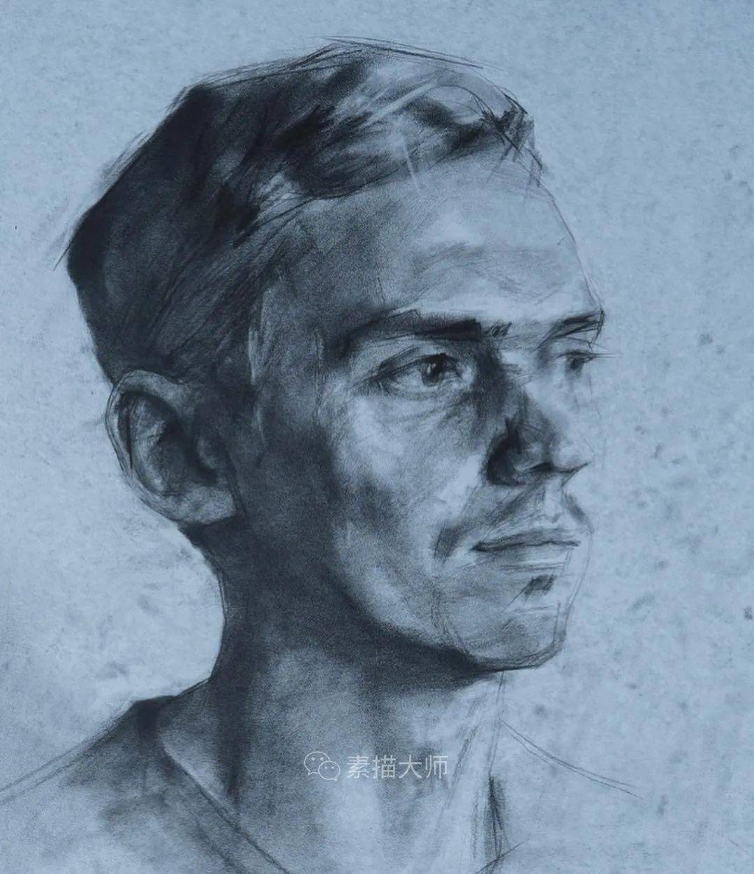 俄罗斯学院派素描青年画家伊凡洛根诺夫作品