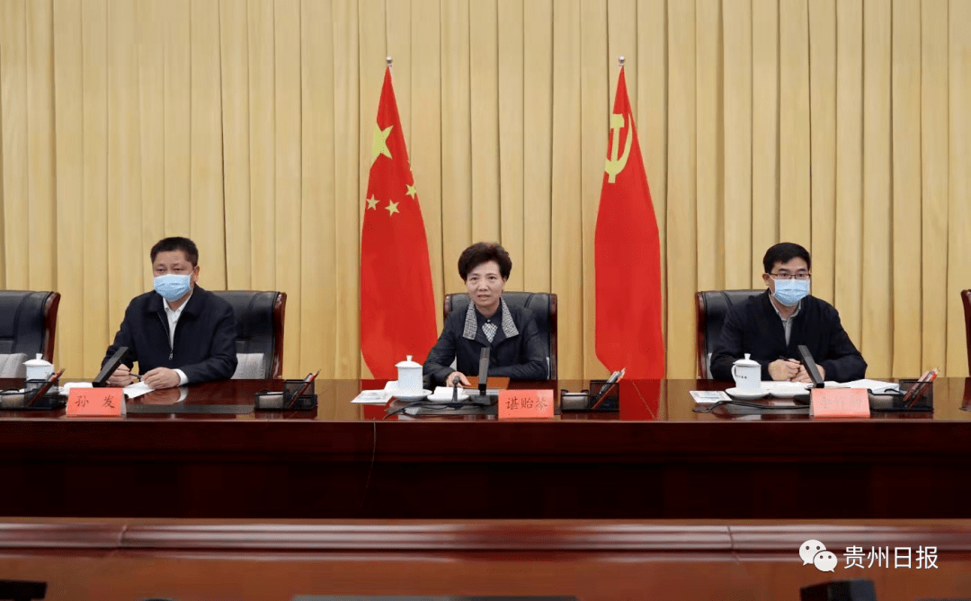 谌贻琴视频调度务川自治县疫情防控工作