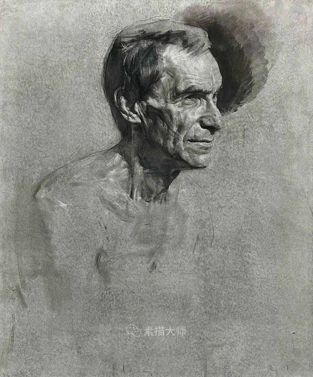 俄罗斯学院派素描青年画家伊凡洛根诺夫作品