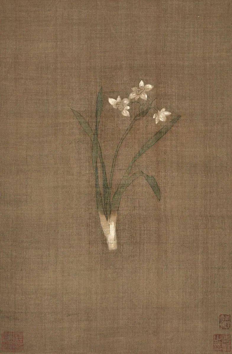 南宋 佚名 水仙图中国人更倾向于把水仙视为一位"女神",文人骚客甚爱