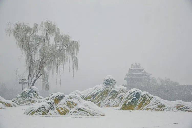 故宫|别致的美！故宫角楼遇到雪景“千里江山图”