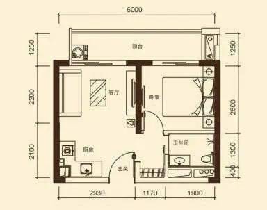 一间30平米房子设计图图片