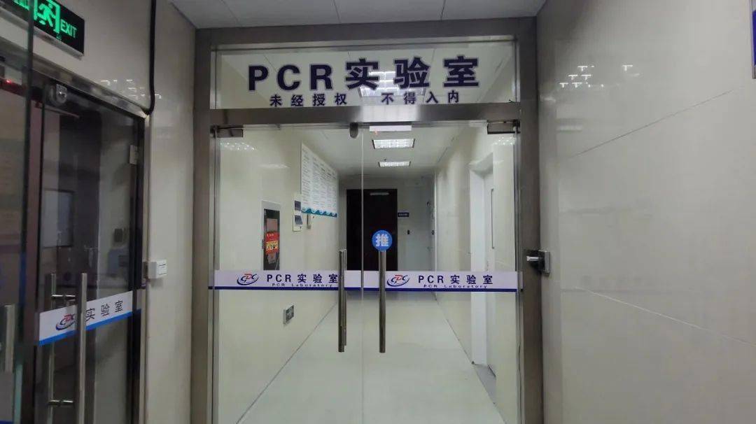 在市公共卫生中心大楼三楼,走进写着"pcr实验室"的大门即为核酸检测
