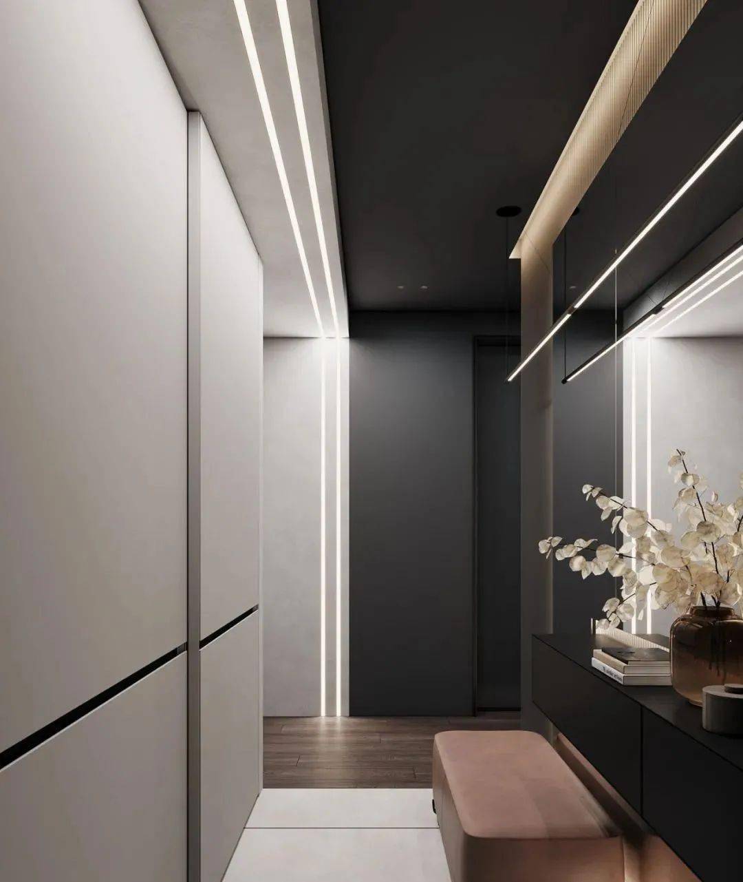 大宅别墅无主灯设计暗藏灯带让家更高级