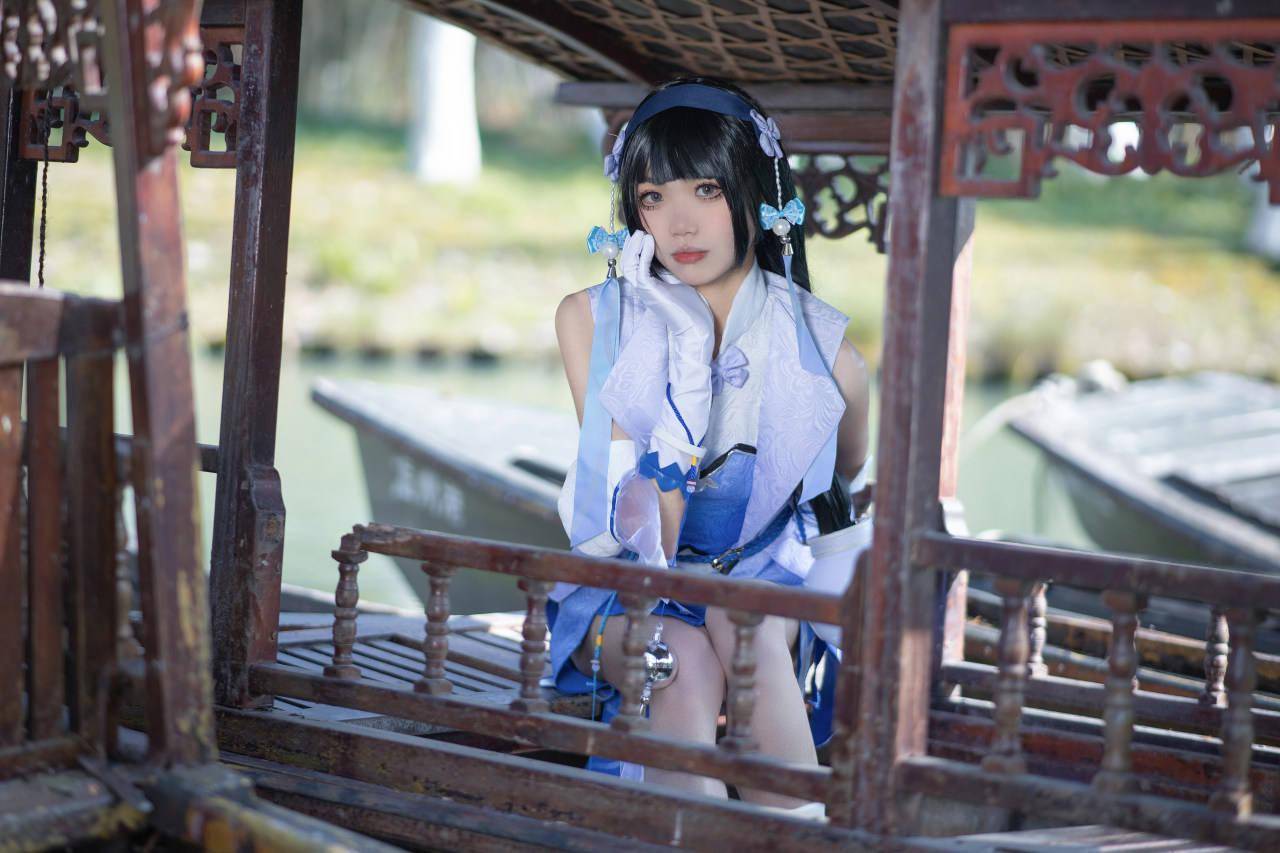 猫久|《王者荣耀》西施cosplay，少女怎么会拒绝珍贵的宝藏呢