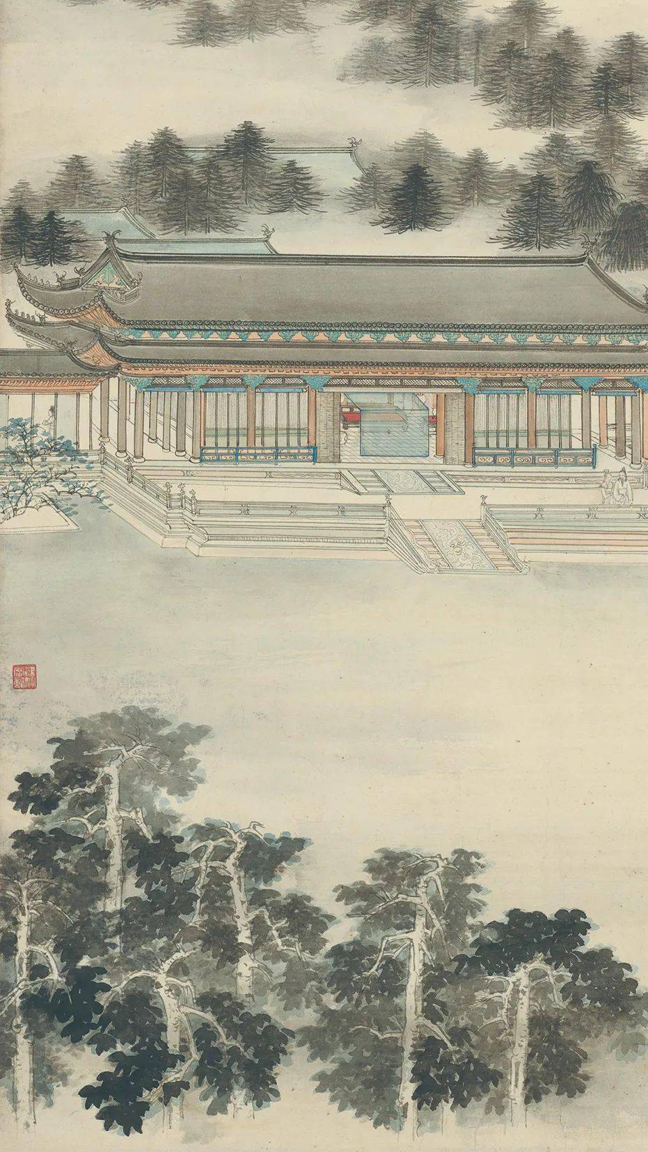 赏画67张大千长生殿