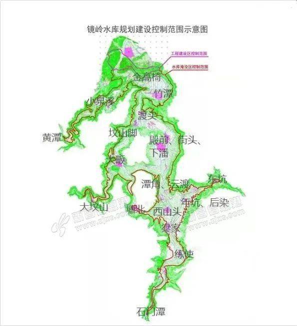 镜岭水库规划图图片