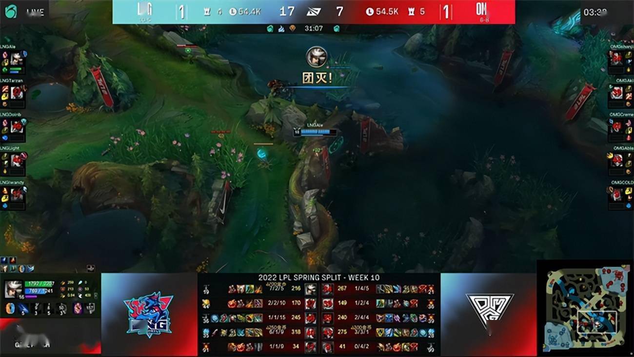 双方|LOL-LPL：Light泽丽电火迸射收割团战，OMG 1-2不敌LNG无缘季后赛