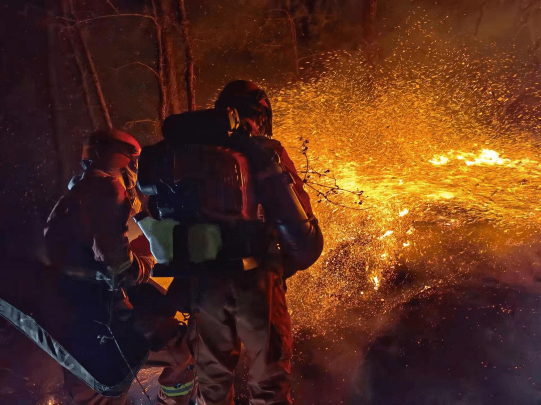 跨区灭火作战几天几夜后 这3张笑脸记录森林消防员的一瞬间_火场_班长