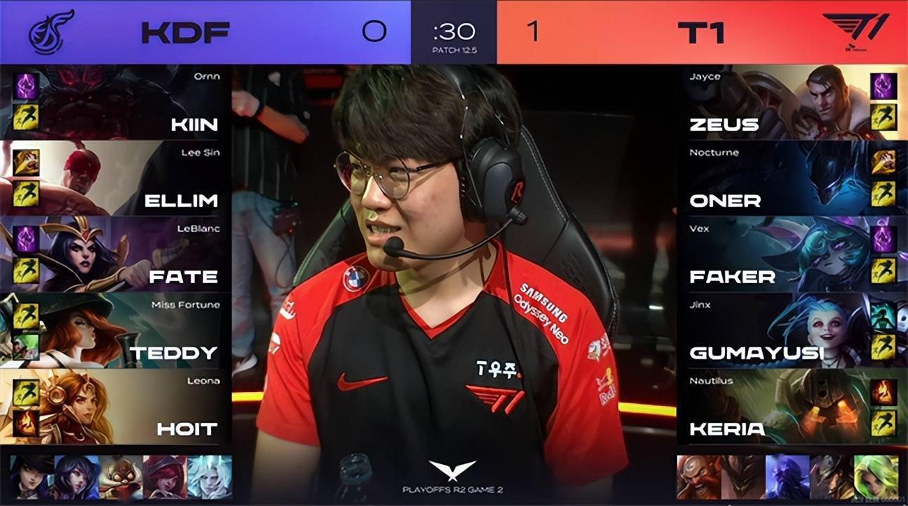 酒桶|LOL-LCK：Faker薇古丝生人勿近惊险反杀，T1 3-0横扫KDF晋级春决