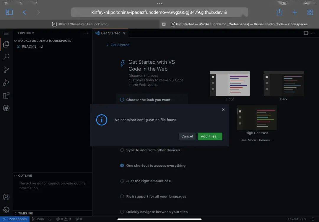 Demo丨GitHub Codespaces，云上开发完整项目