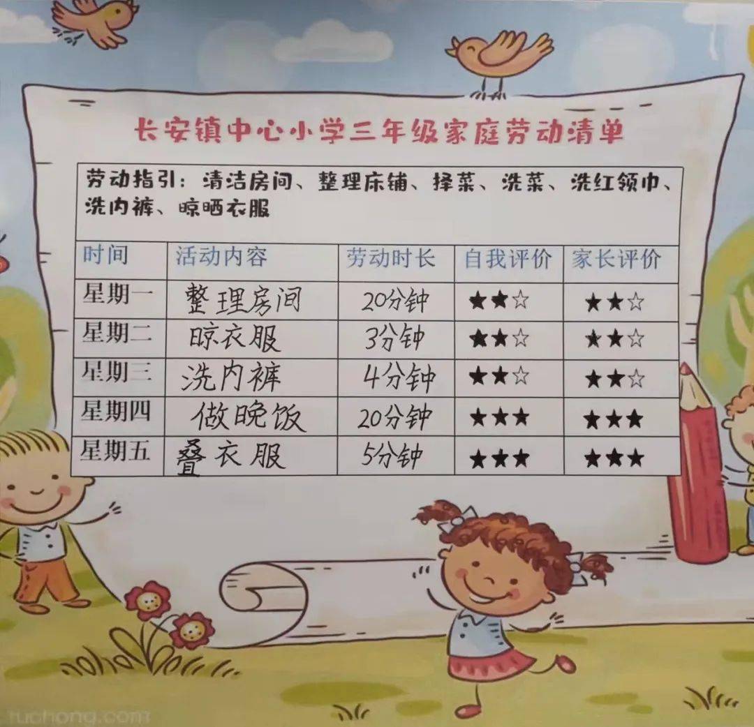 劳动清单简笔画图片