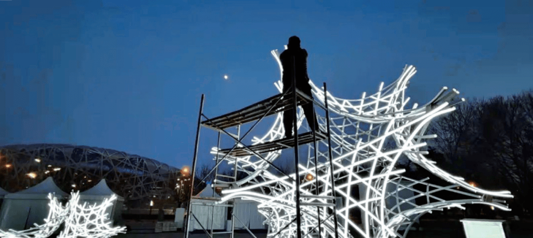 uas冬奥篇探秘冬奥雪绒星编织立体雪花的诞生by清华大学建筑学院