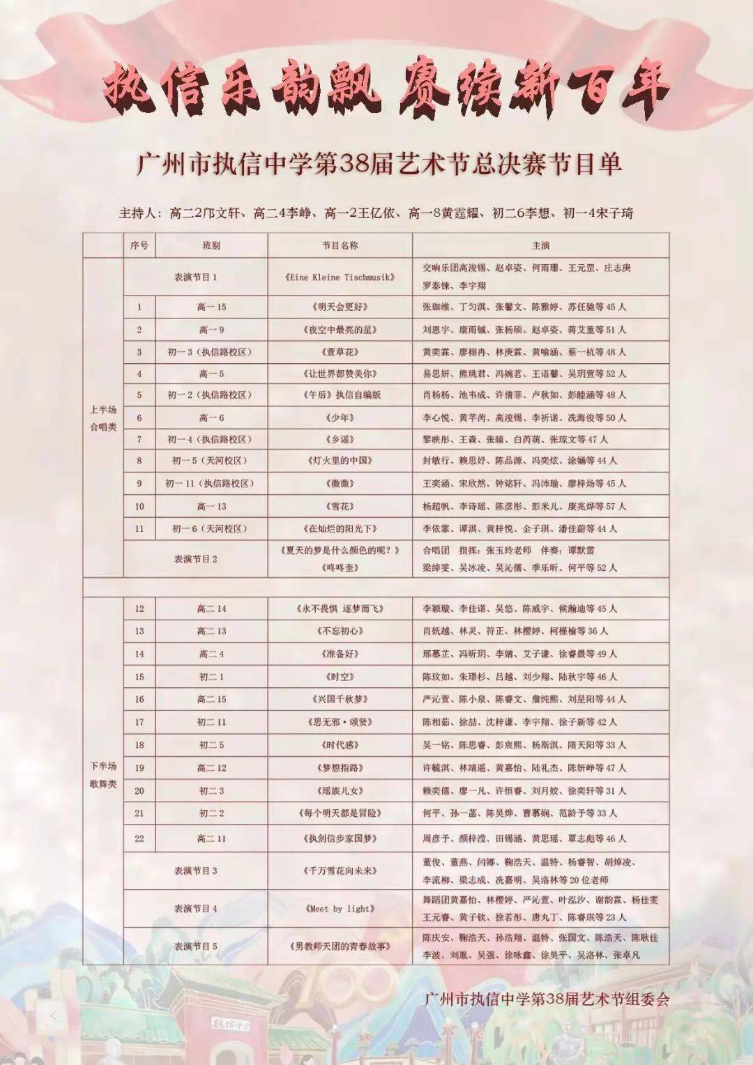 执信乐韵飘赓续新百年记执信中学第38届艺术节决赛