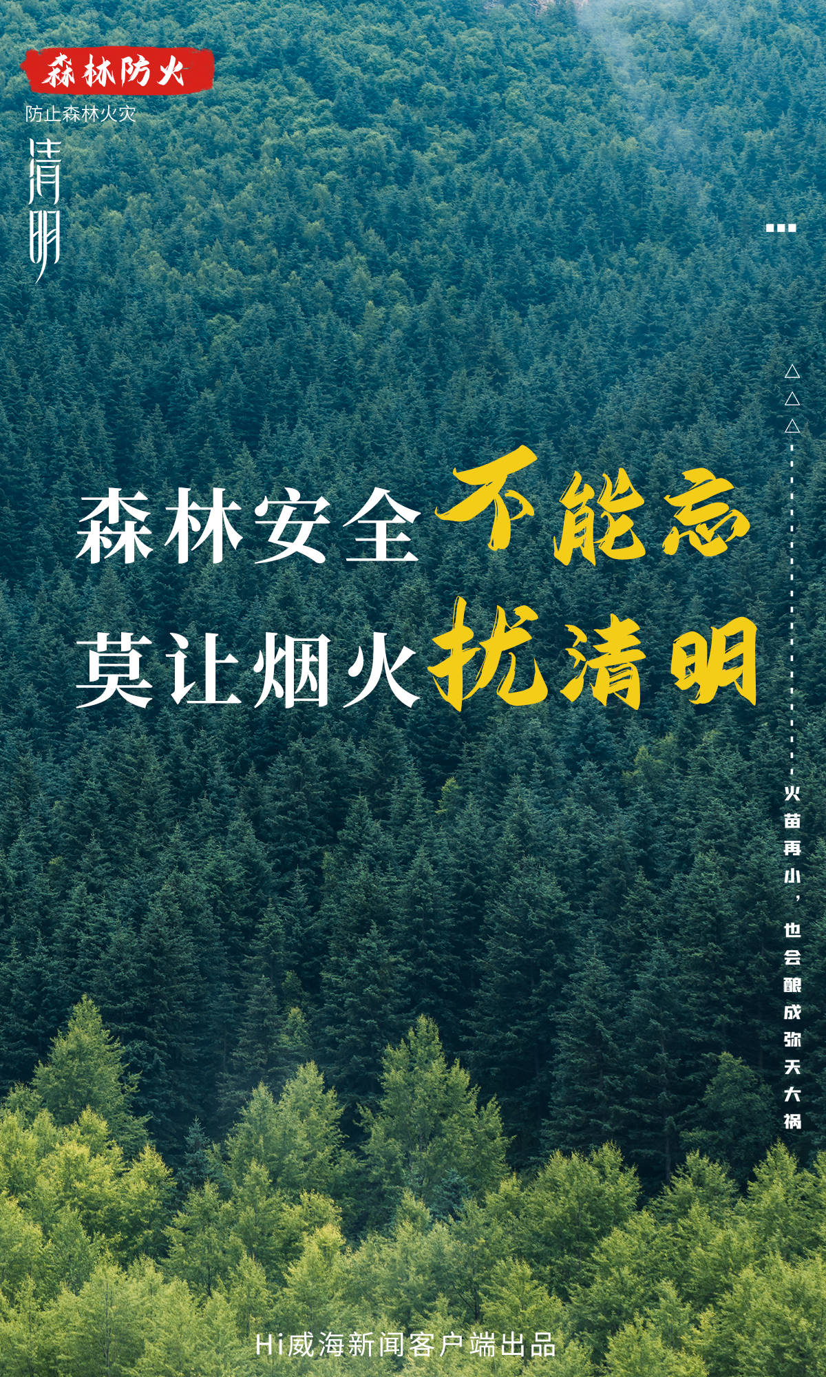 海报丨森林防火人人有责