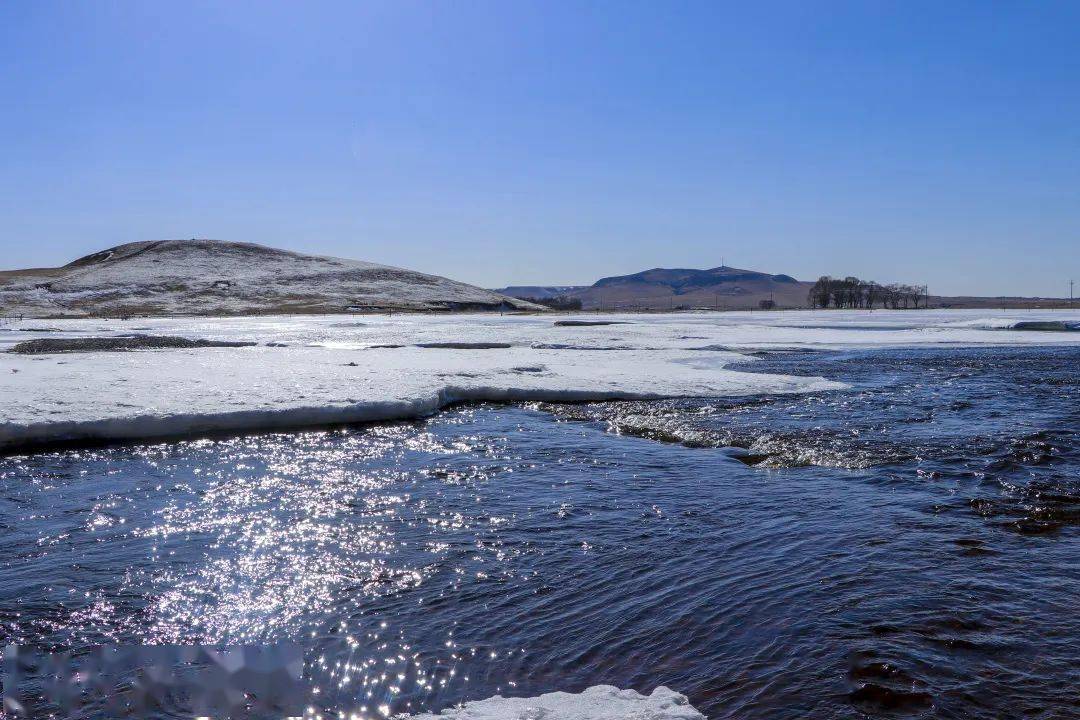 锡林浩特的春天 沿着锡林河苏醒了_草原_河水_冰雪